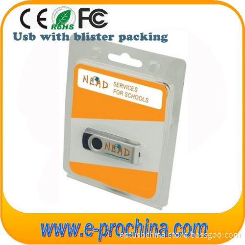 Hot Twist Rotate USB Memory Pendrive in Blister Packing